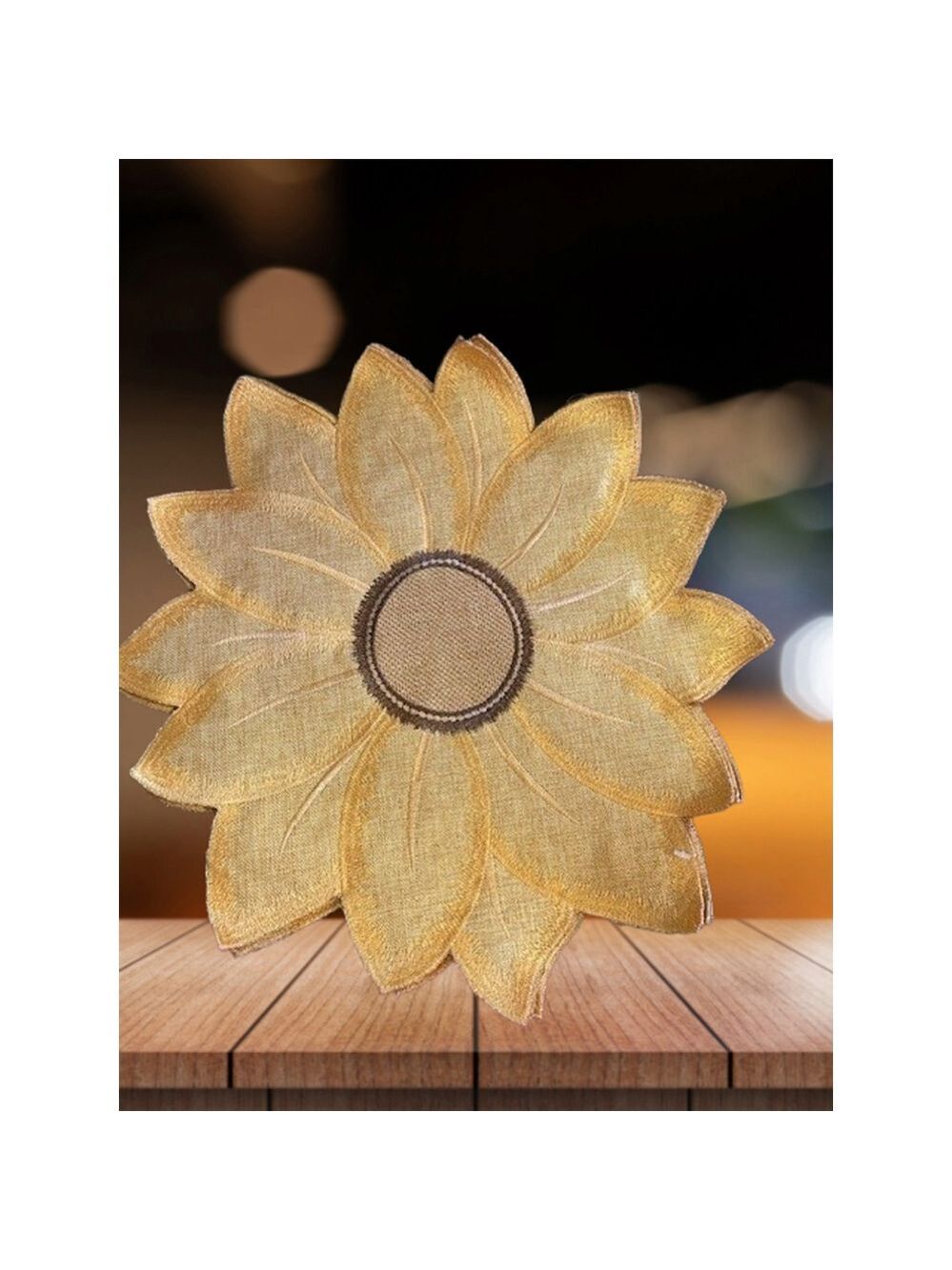 4 beautiful sunflower placemats and 2 sunflower trivets (NWT)